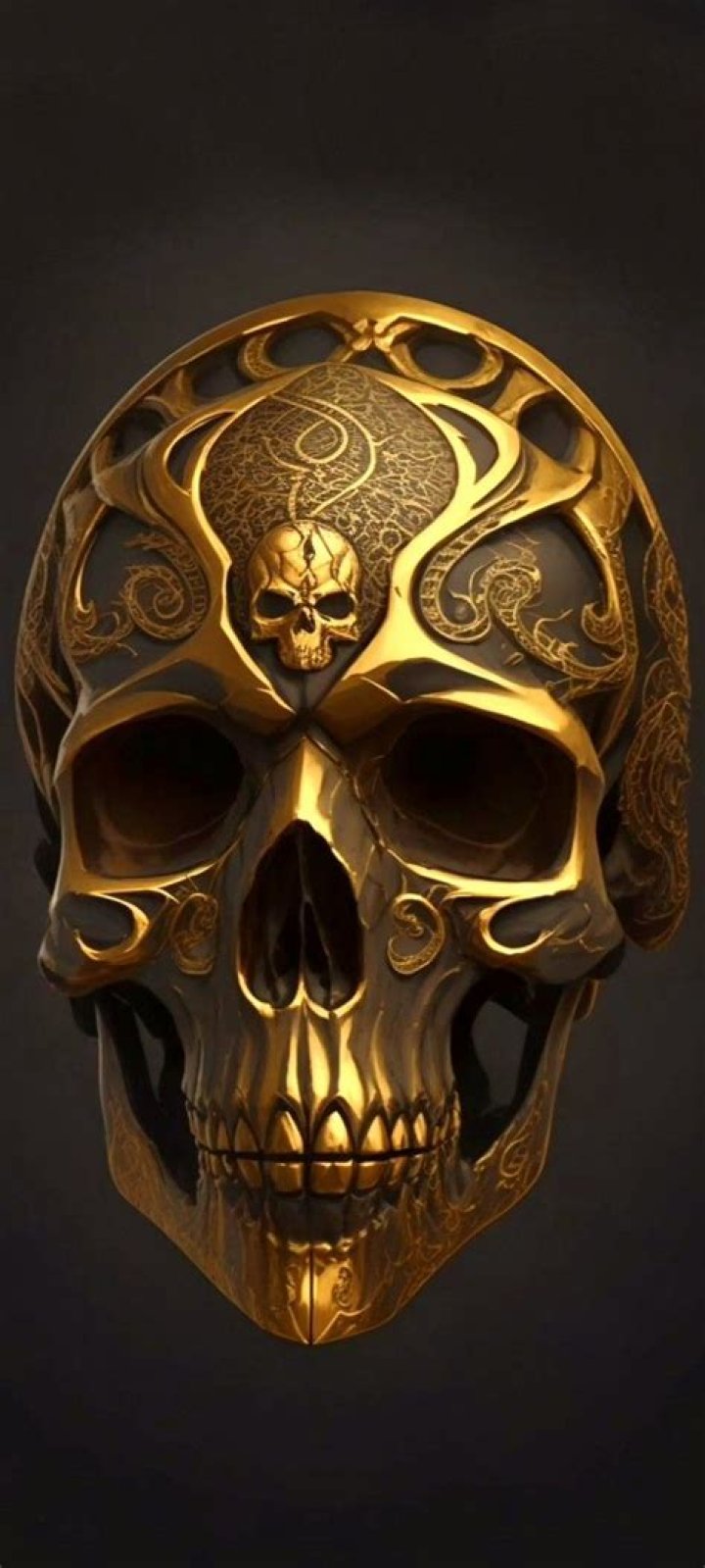 Unveiling the Allure of a Gold Skull with Wallpaper
