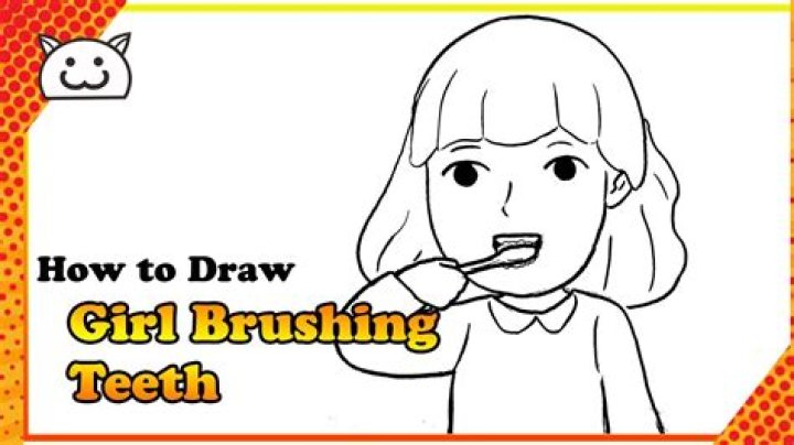 Artistic Expressions: A Person Brushing Their Teeth Drawing