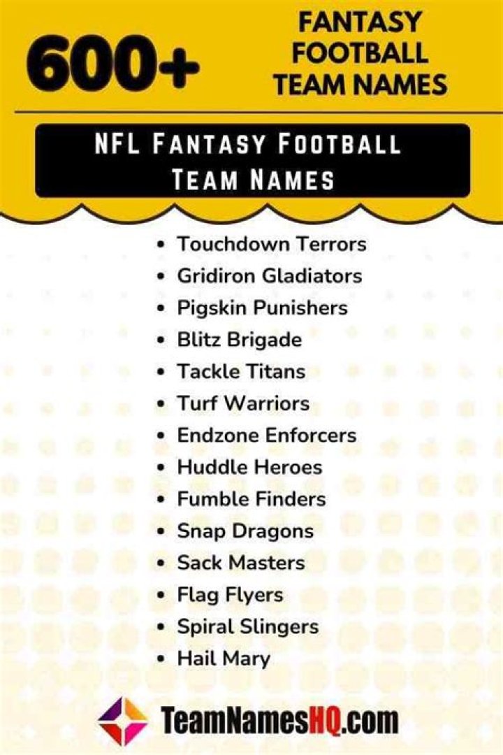 Best Fantasy Football League Names: A Comprehensive Guide