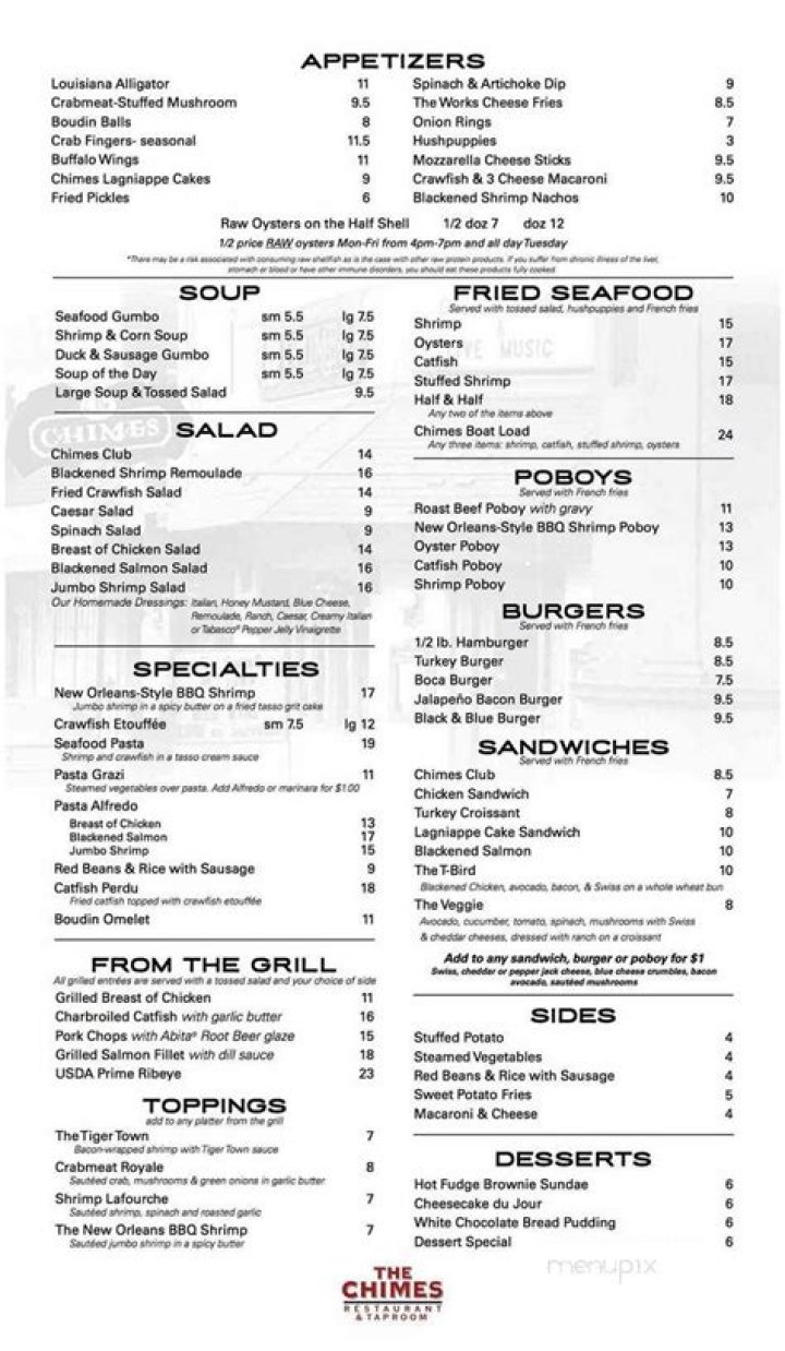 Chimes Restaurant Baton Rouge Menu: A Culinary Journey You Won&rsquo;t Forget