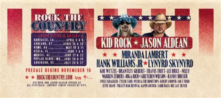 Kid Rock and Jason Aldean Tour 2024: A Musical Journey You Can't Miss
