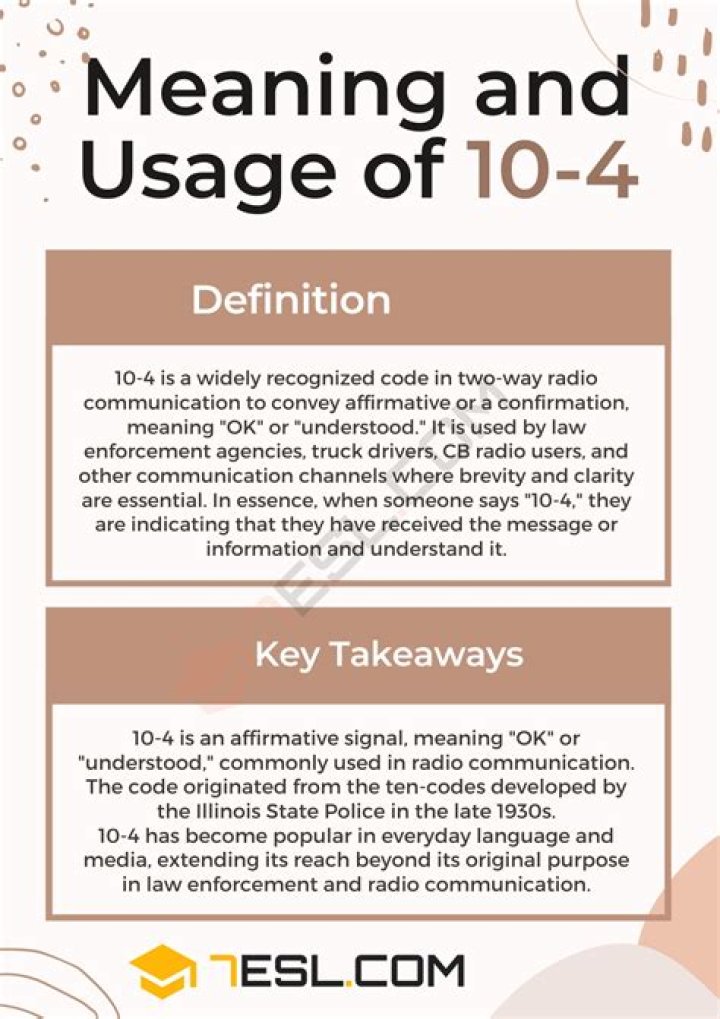 What Does 10-4 Mean? Understanding the Popular Phrase in Communication